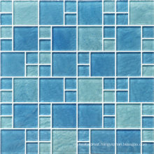 Wall and Swimming Pool Decor Blue Crystal Glass Mosaic